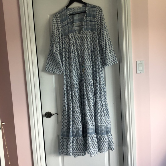 Size xs bohemian blue and white Zara dress! Worn once! - Picture 5 of 8